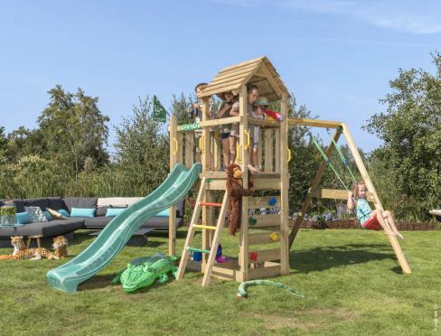 Jungle Safari | Wooden climbing frame with swing