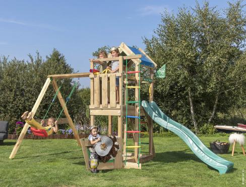 Jungle Viking | Wooden climbing frame with swing